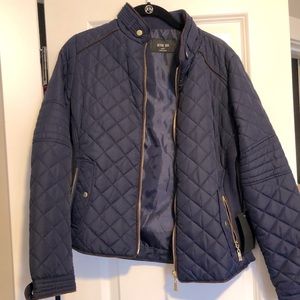 Navy quilted jacket